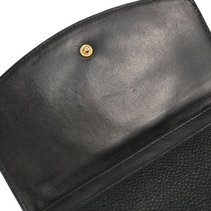 Chanel Black Caviar Skin Coin Purse Wallet