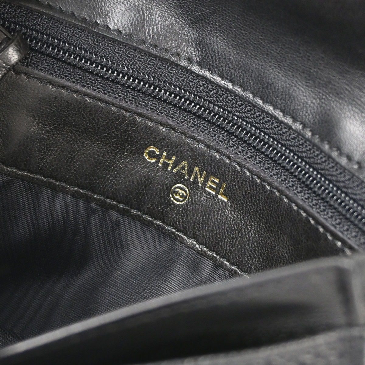 Chanel Black Caviar Skin Coin Purse Wallet