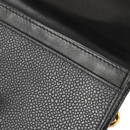 Chanel Black Caviar Skin Coin Purse Wallet