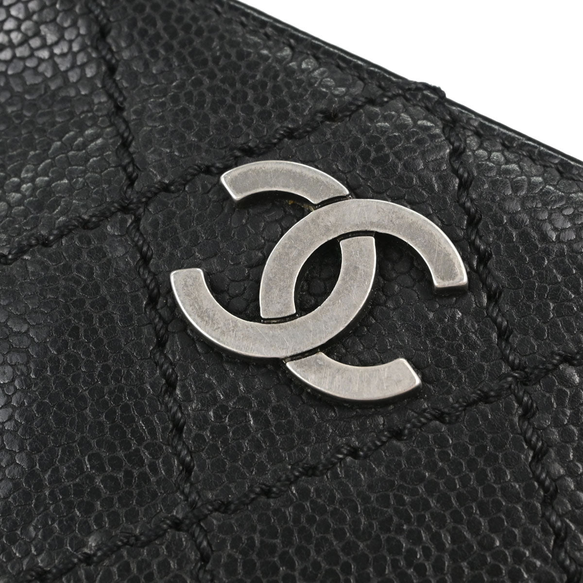 Chanel Black Caviar Skin Bifold Long Wallet