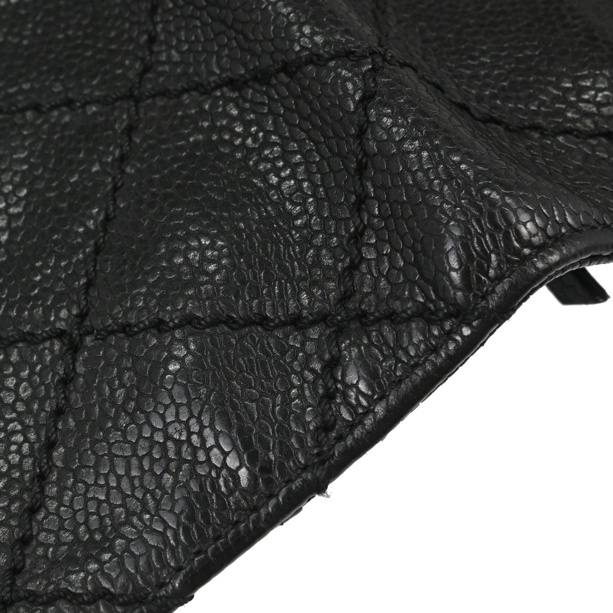 Chanel Black Caviar Skin Bifold Long Wallet