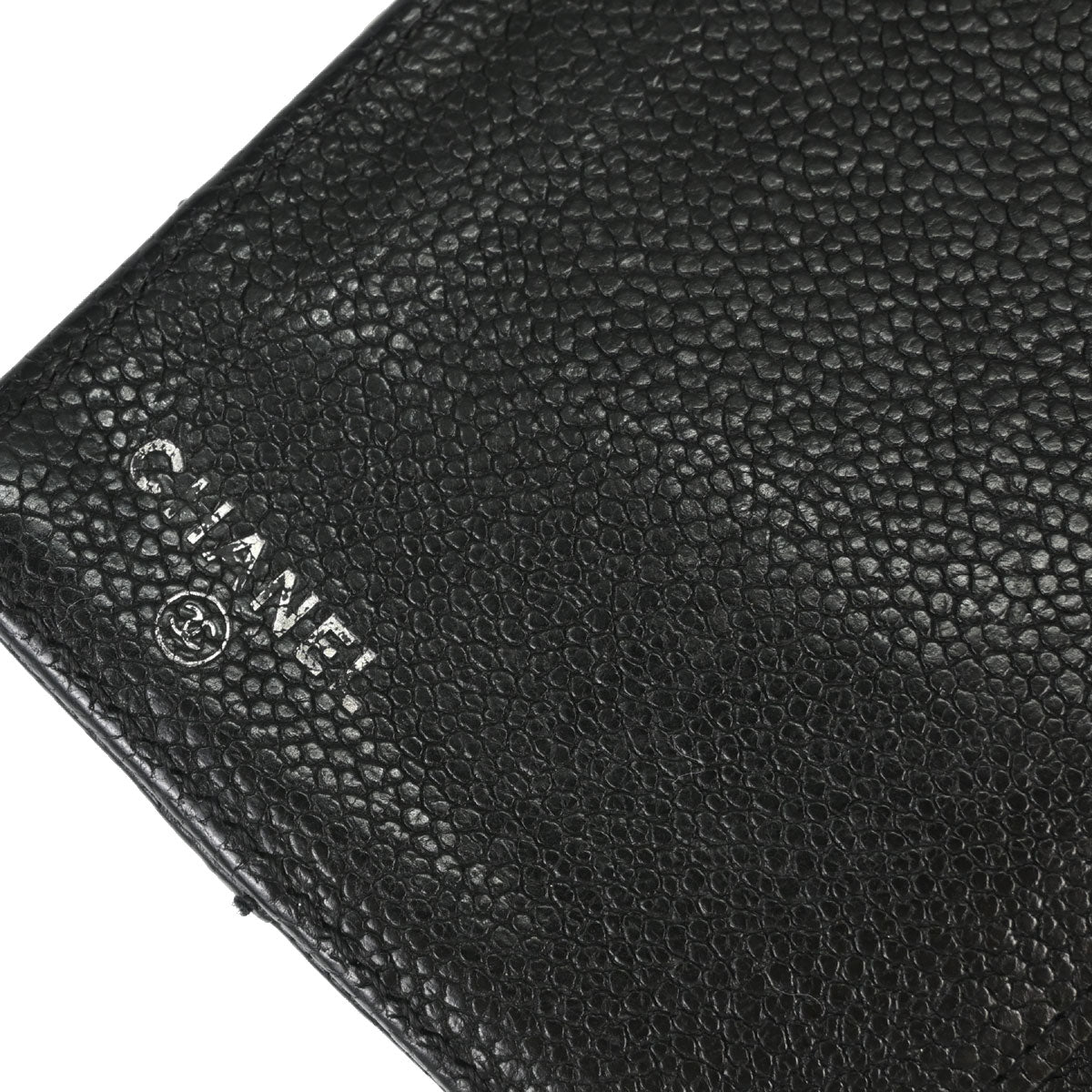 Chanel Black Caviar Skin Bifold Long Wallet