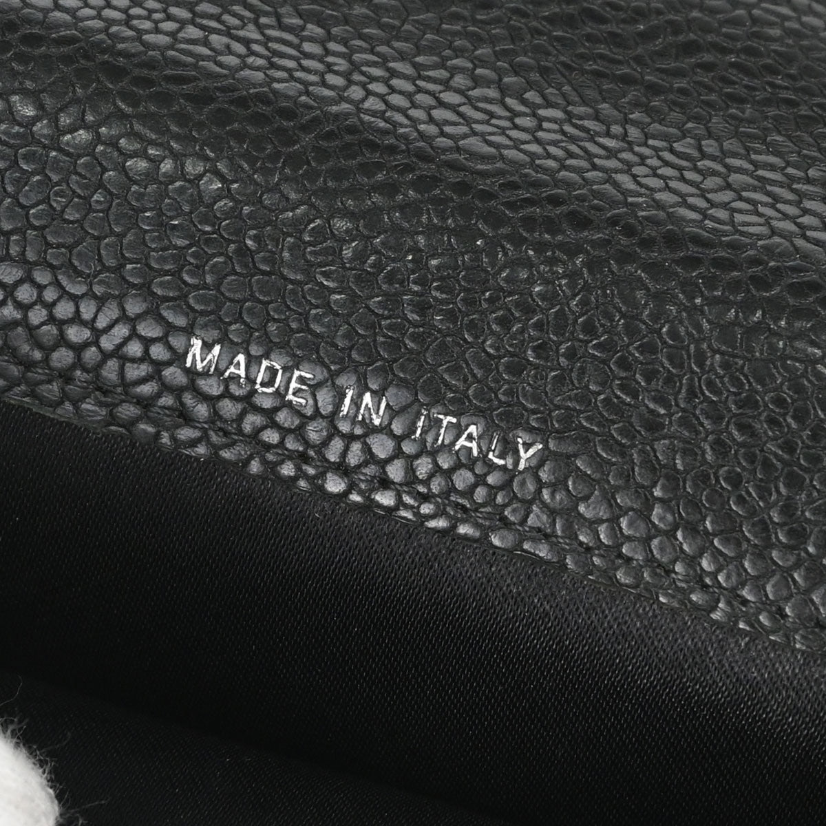 Chanel Black Caviar Skin Bifold Long Wallet