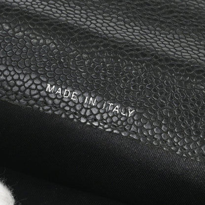 Chanel Black Caviar Skin Bifold Long Wallet