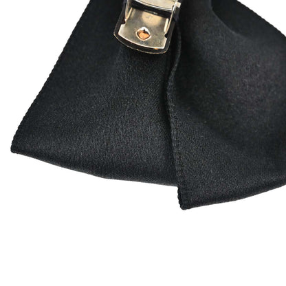 Chanel CC Bow Hair Barrette Black Satin Hair Accessories 5