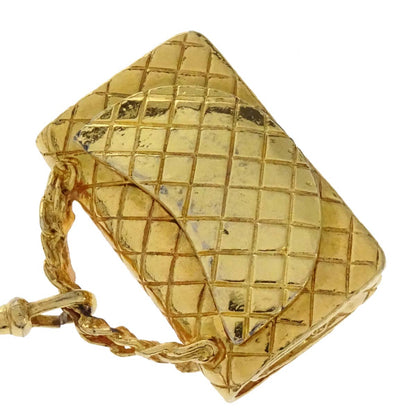 Chanel Handbag Motif Chain Pendant Necklace Gold