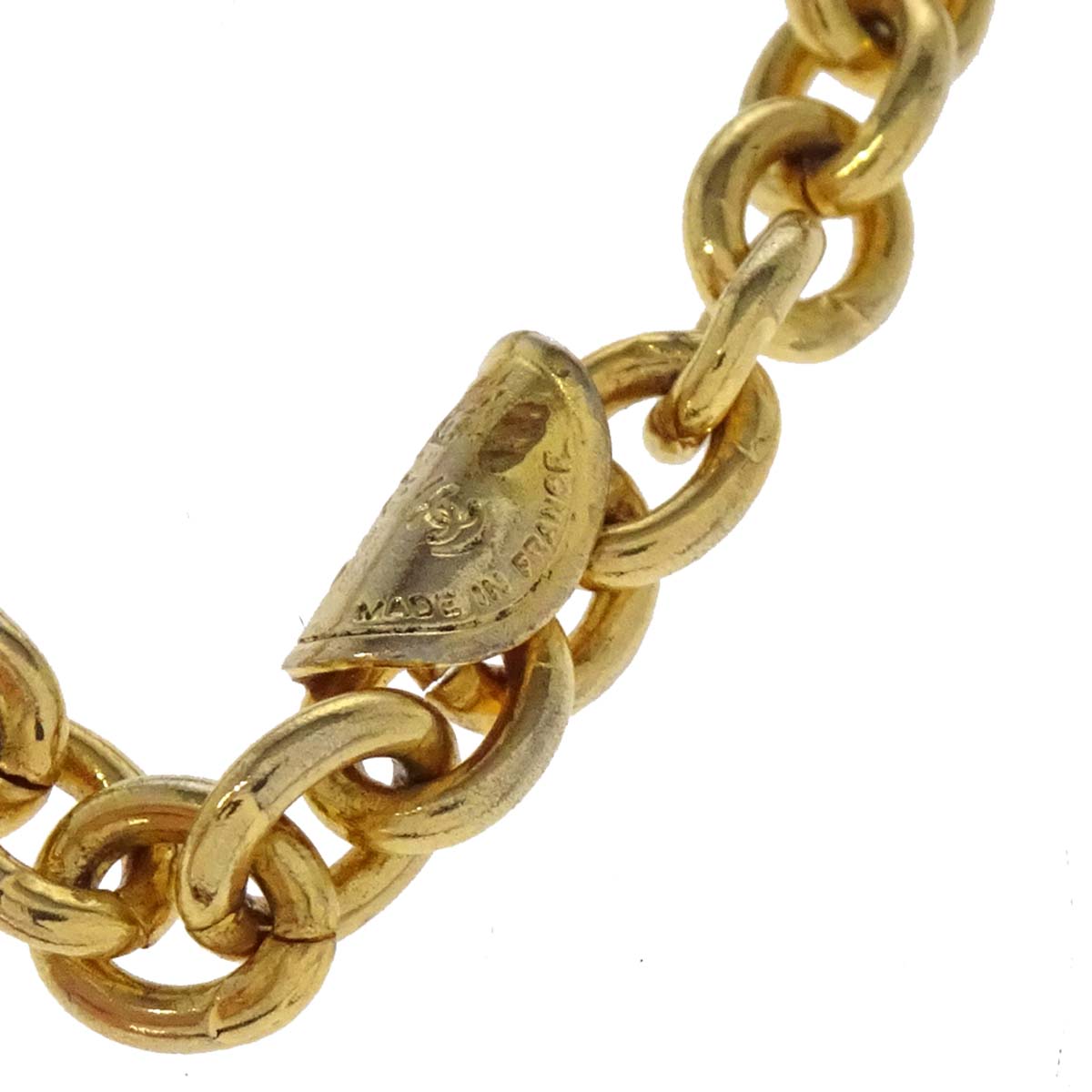 Chanel Handbag Motif Chain Pendant Necklace Gold