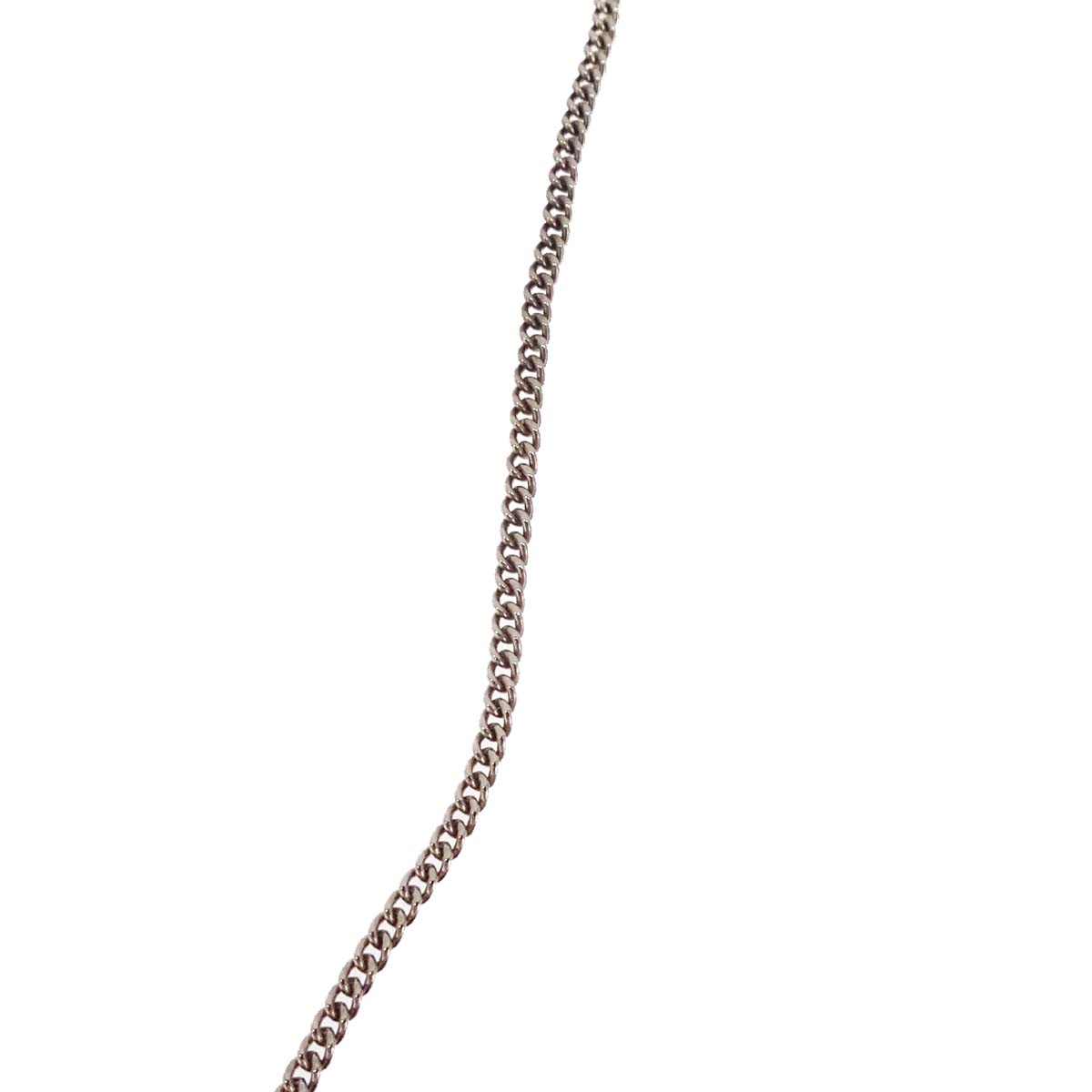Chanel CC Chain Necklace Pendant Silver Rhinestone 08V
