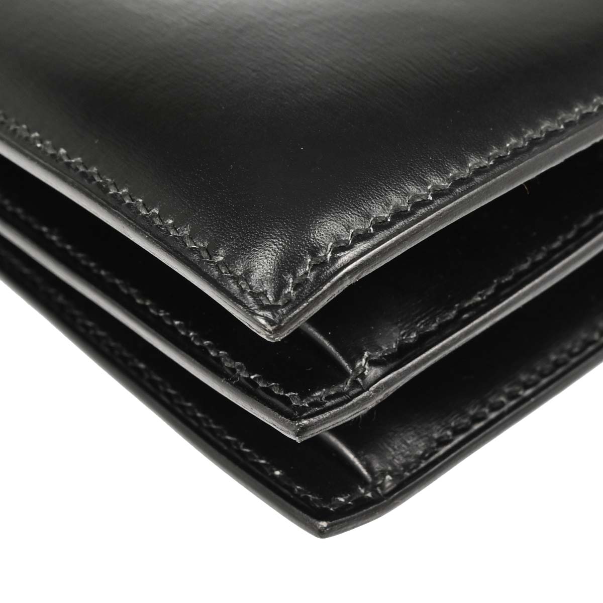 Hermes Black Box Calf Cordeliere Handbag