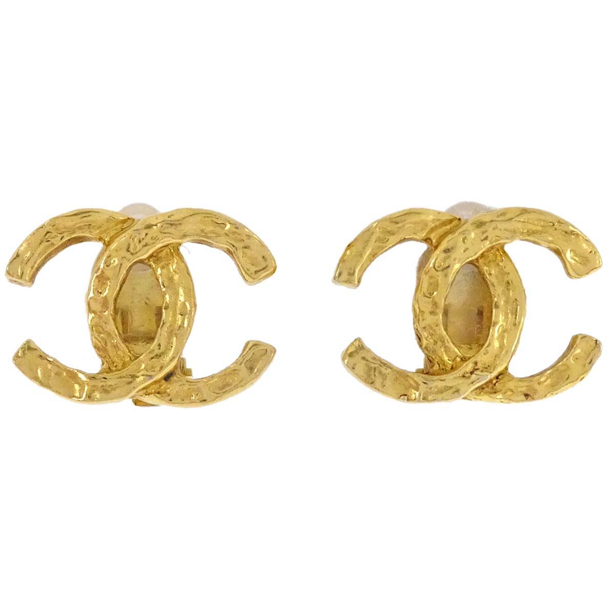 Chanel CC Clip-On Earrings Gold