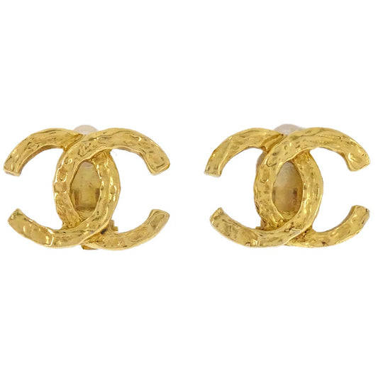 Chanel CC Clip-On Earrings Gold