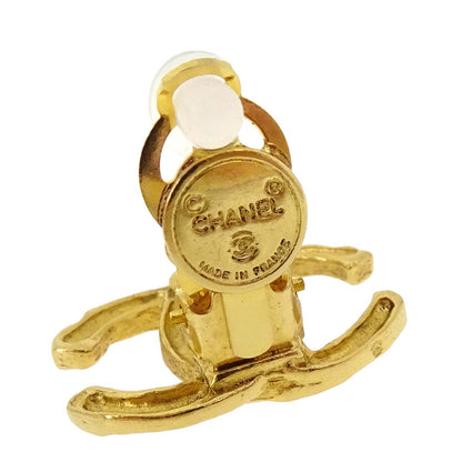 Chanel CC Clip-On Earrings Gold