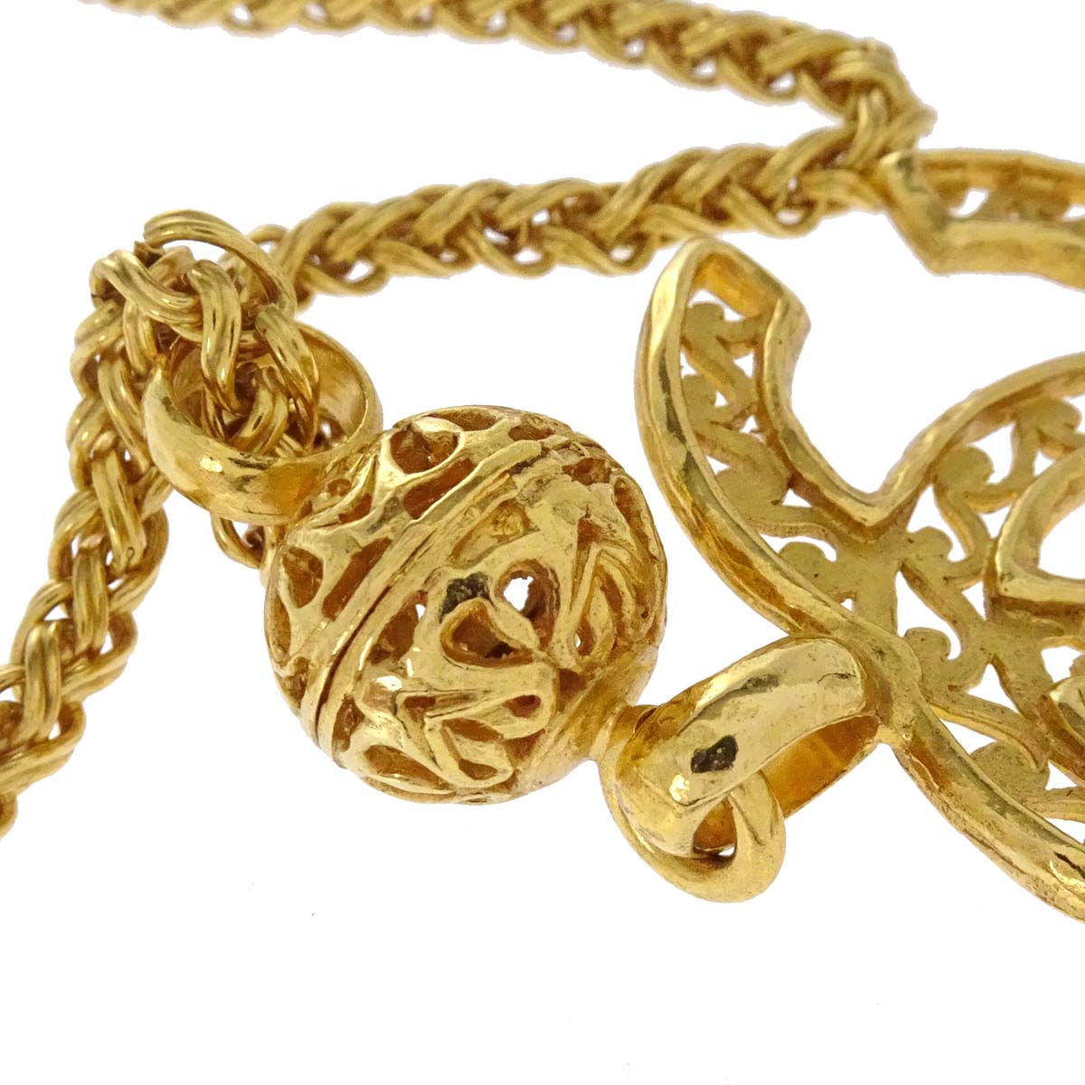 Chanel Gold CC Chain Pendant Long Necklace 95A
