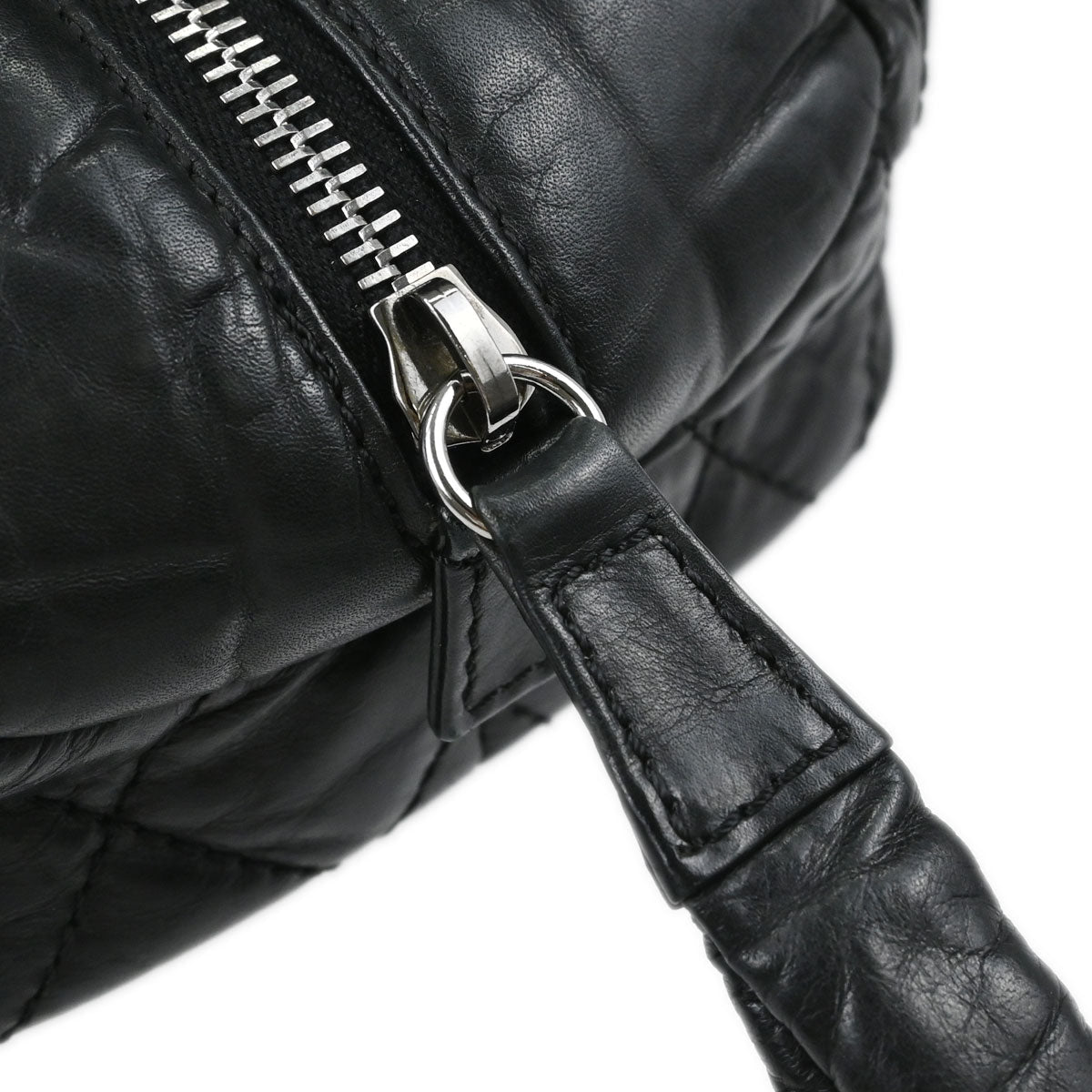 Chanel Black Calfskin Lady Braid Bowler Bag Handbag