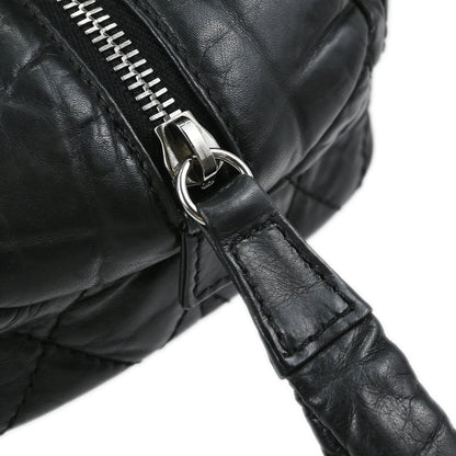 Chanel Black Calfskin Lady Braid Bowler Bag Handbag