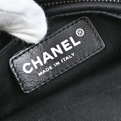 Chanel Black Calfskin Lady Braid Bowler Bag Handbag