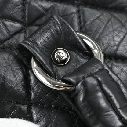 Chanel Black Calfskin Lady Braid Bowler Bag Handbag
