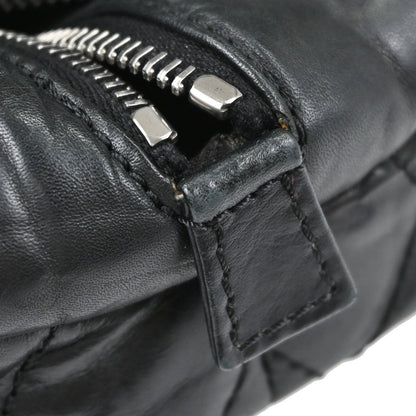 Chanel Black Calfskin Lady Braid Bowler Bag Handbag
