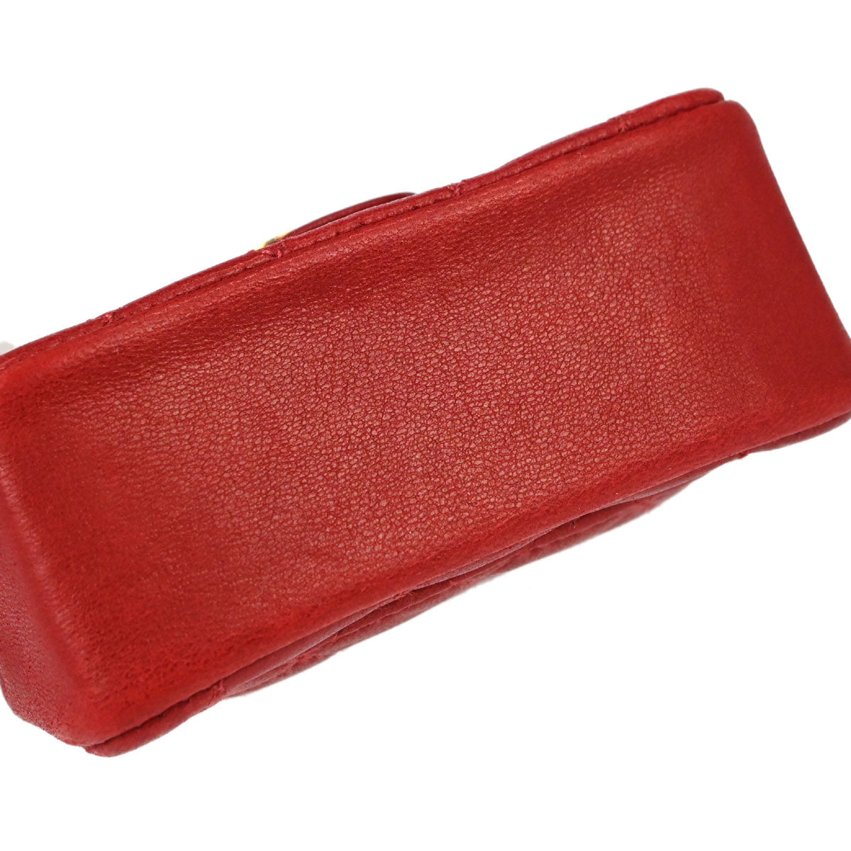 Chanel Red Lambskin Classic Flap Micro Bum Belt Bag