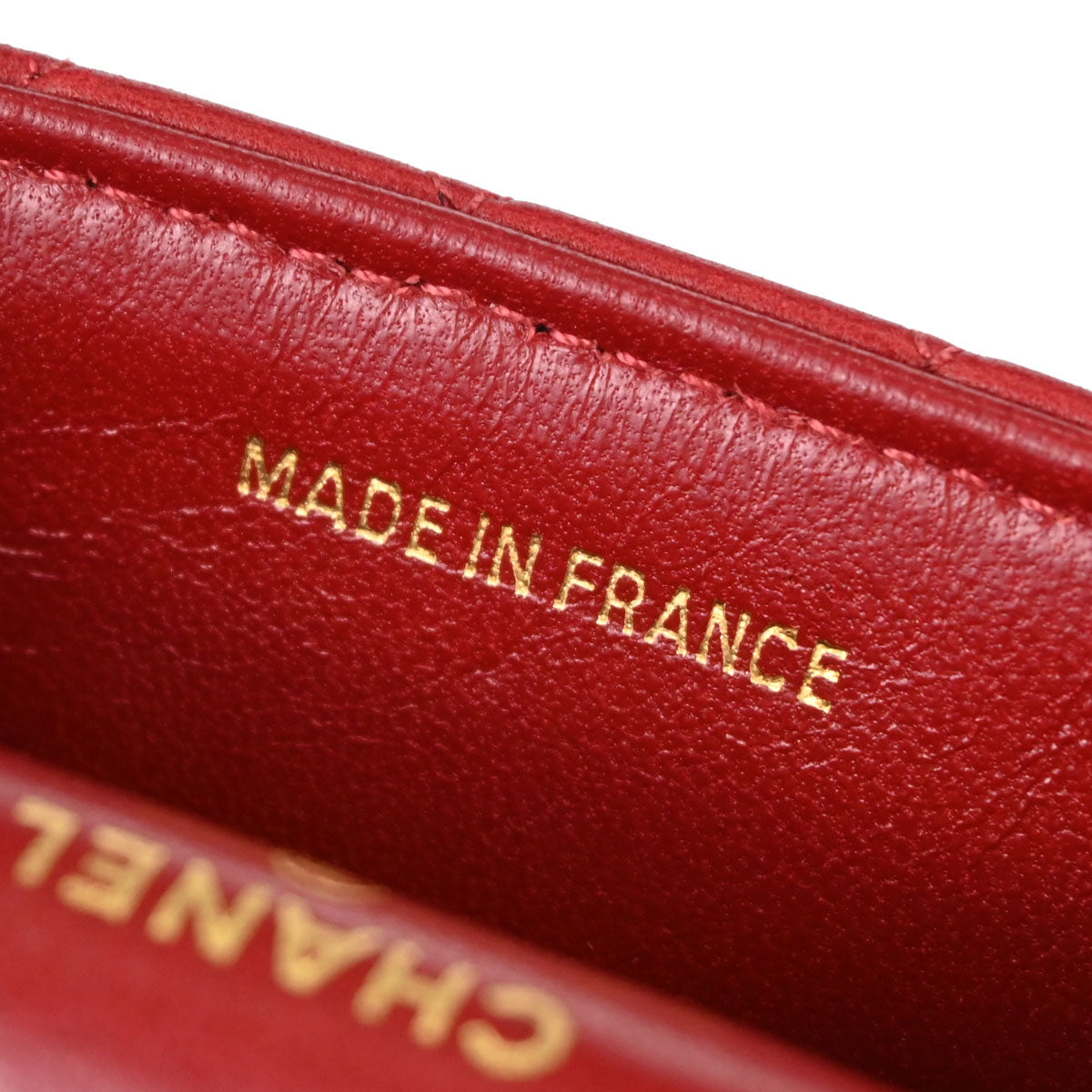 Chanel Red Lambskin Classic Flap Micro Bum Belt Bag