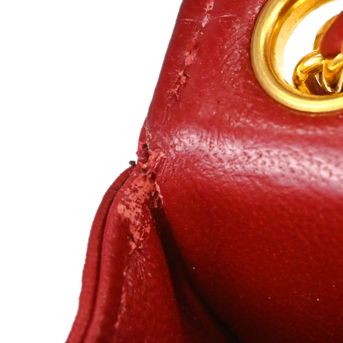 Chanel Red Lambskin Classic Flap Micro Bum Belt Bag