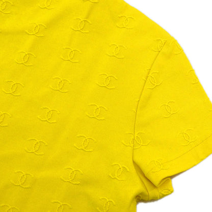 Chanel Short Sleeve T-shirt Cropped Top Yellow
