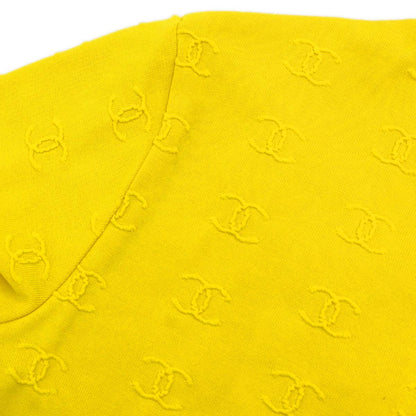 Chanel Short Sleeve T-shirt Cropped Top Yellow