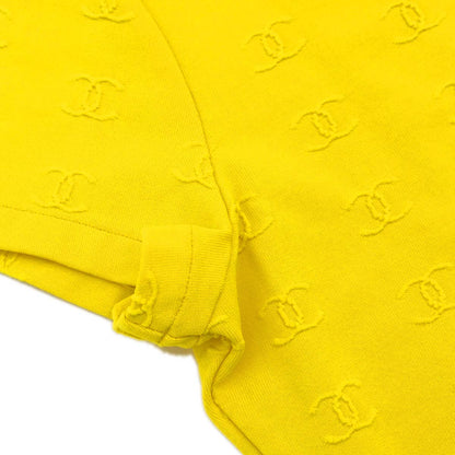 Chanel Short Sleeve T-shirt Cropped Top Yellow