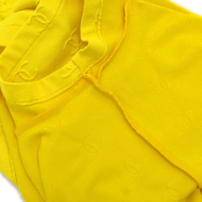 Chanel Short Sleeve T-shirt Cropped Top Yellow