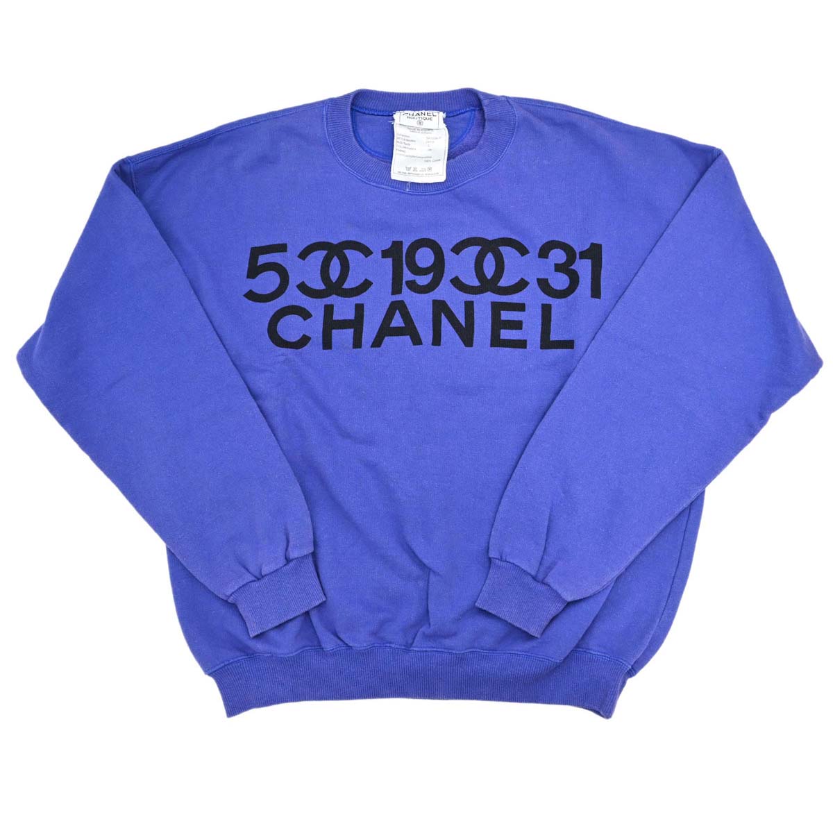 Chanel 1980s Pullover Sweater Top Blue #L