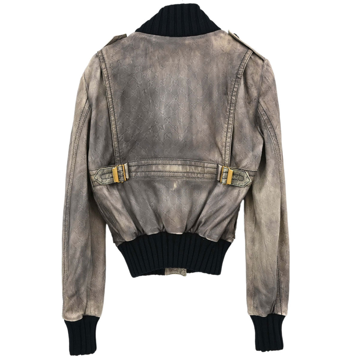 Gucci 2000s Leather Madonna Bomber Jacket #36