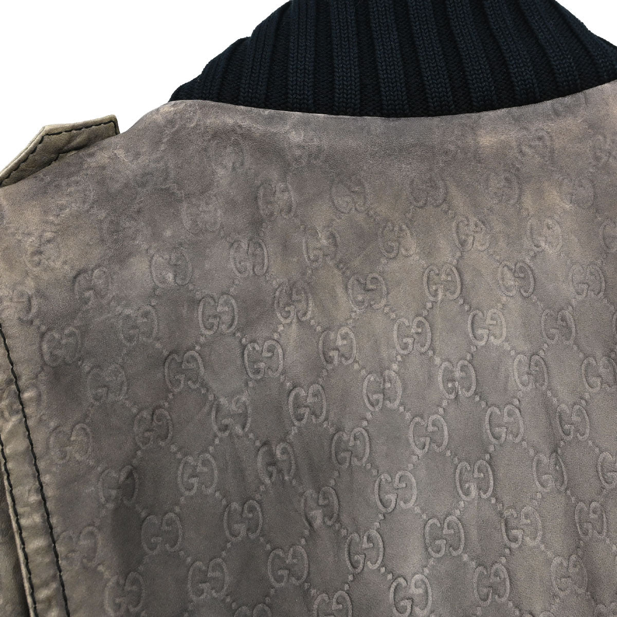 Gucci 2000s Leather Madonna Bomber Jacket #36