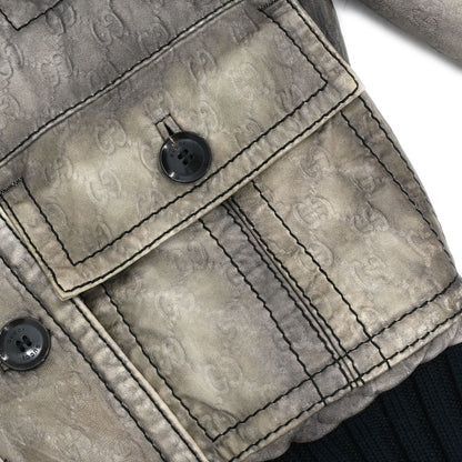 Gucci 2000s Leather Madonna Bomber Jacket #36
