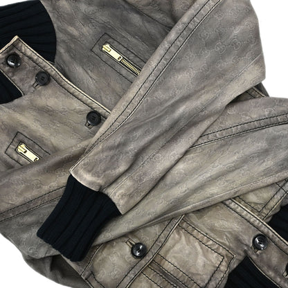 Gucci 2000s Leather Madonna Bomber Jacket #36