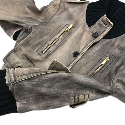 Gucci 2000s Leather Madonna Bomber Jacket #36
