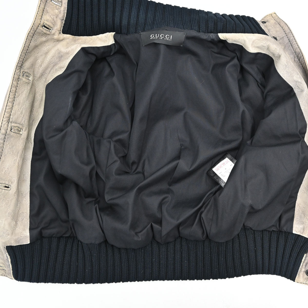 Gucci 2000s Leather Madonna Bomber Jacket #36