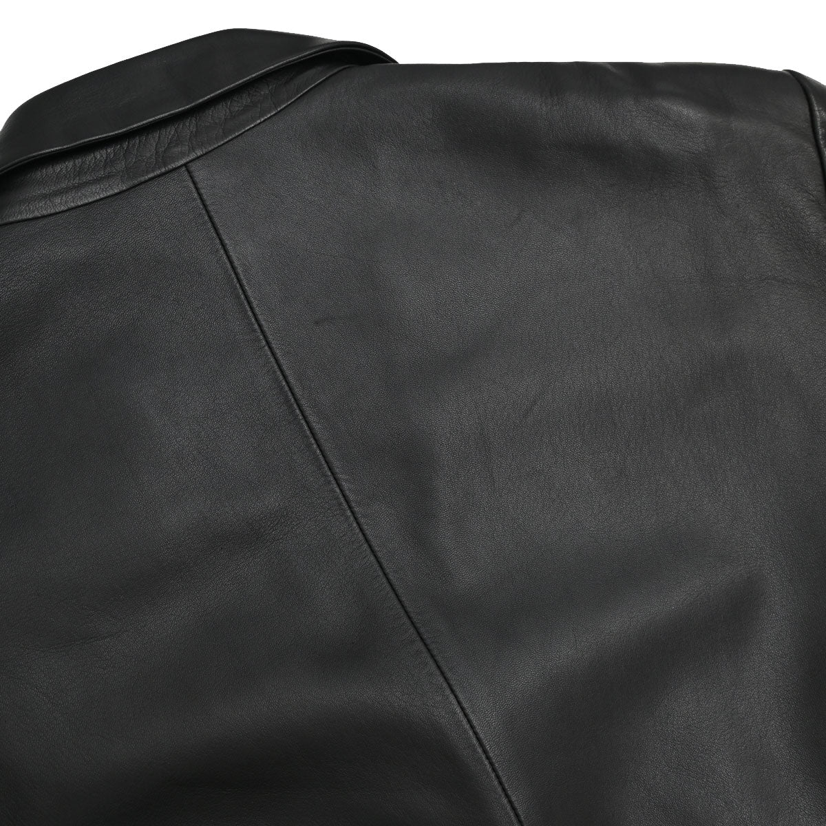 Loewe Single Breasted Lambskin Leather Jacket Black #50