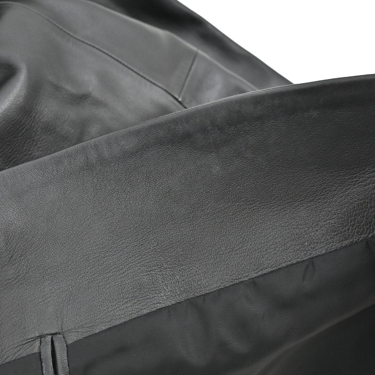 Loewe Single Breasted Lambskin Leather Jacket Black #50