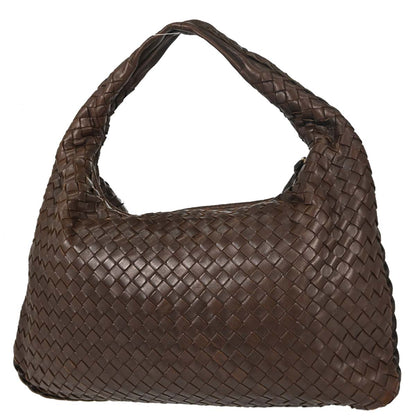 Bottega Veneta Brown Lambskin Intrecciato Hobo Handbag
