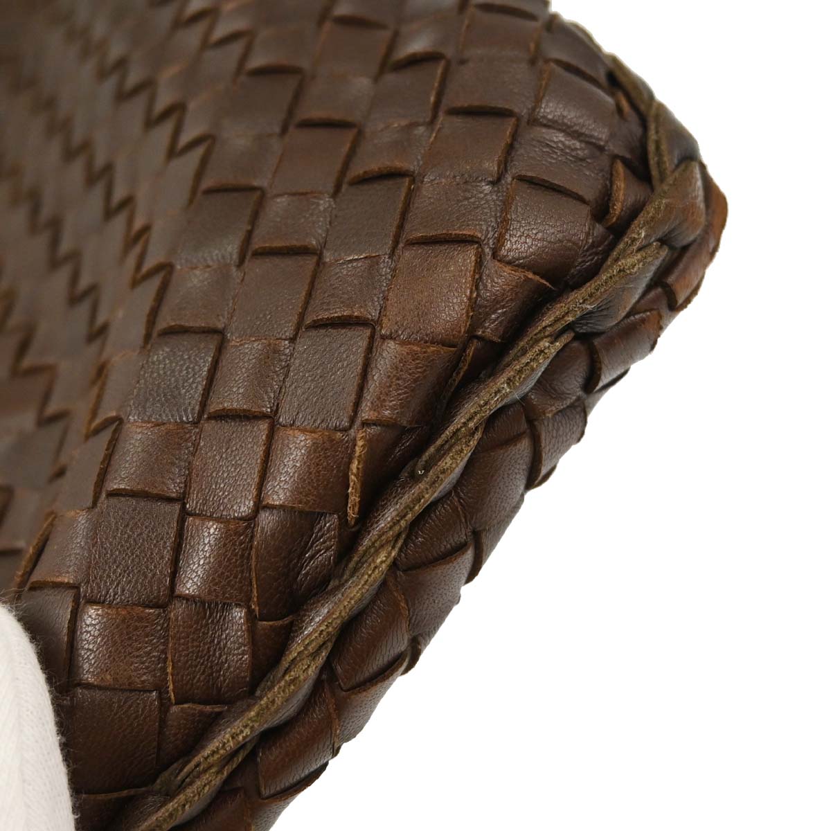 Bottega Veneta Brown Lambskin Intrecciato Hobo Handbag