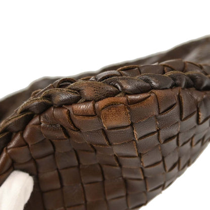 Bottega Veneta Brown Lambskin Intrecciato Hobo Handbag