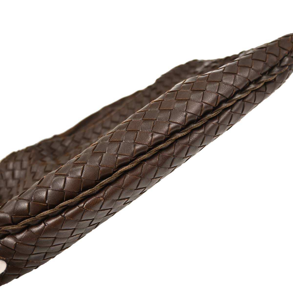 Bottega Veneta Brown Lambskin Intrecciato Hobo Handbag