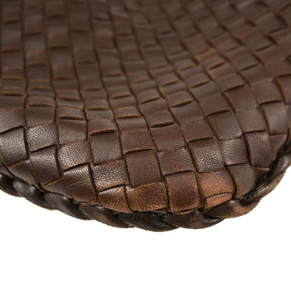 Bottega Veneta Brown Lambskin Intrecciato Hobo Handbag