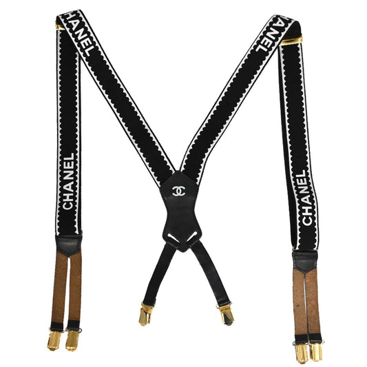 Chanel Black Suspenders Small Good 21