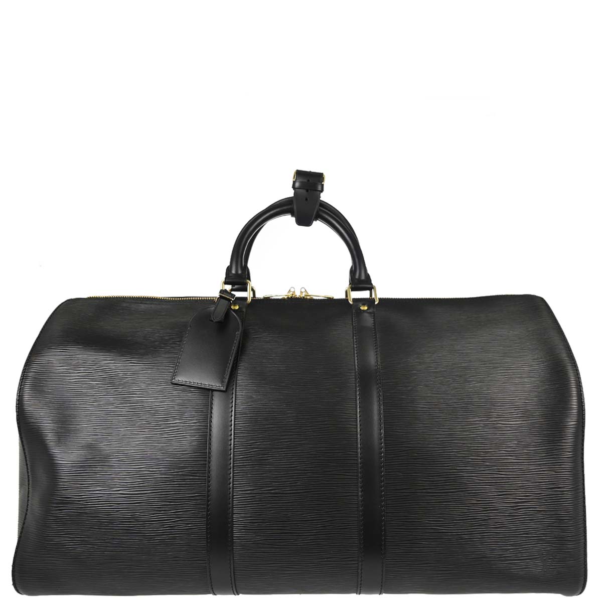 Louis Vuitton Black Epi Keepall 50 Travel Handbag M42962
