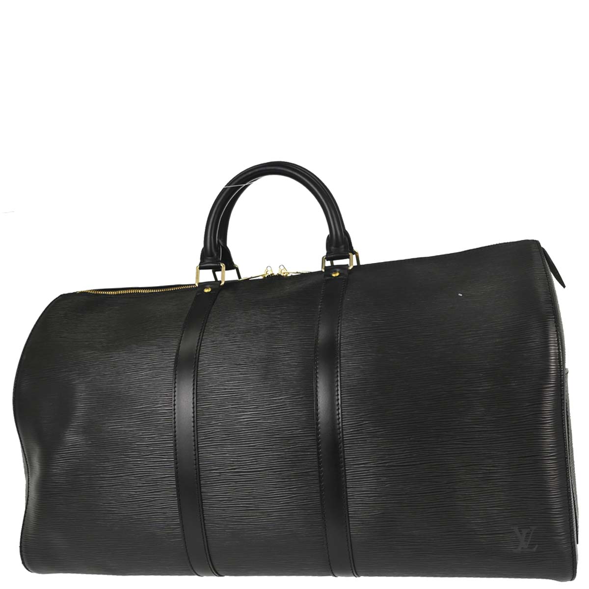 Louis Vuitton Black Epi Keepall 50 Travel Handbag M42962