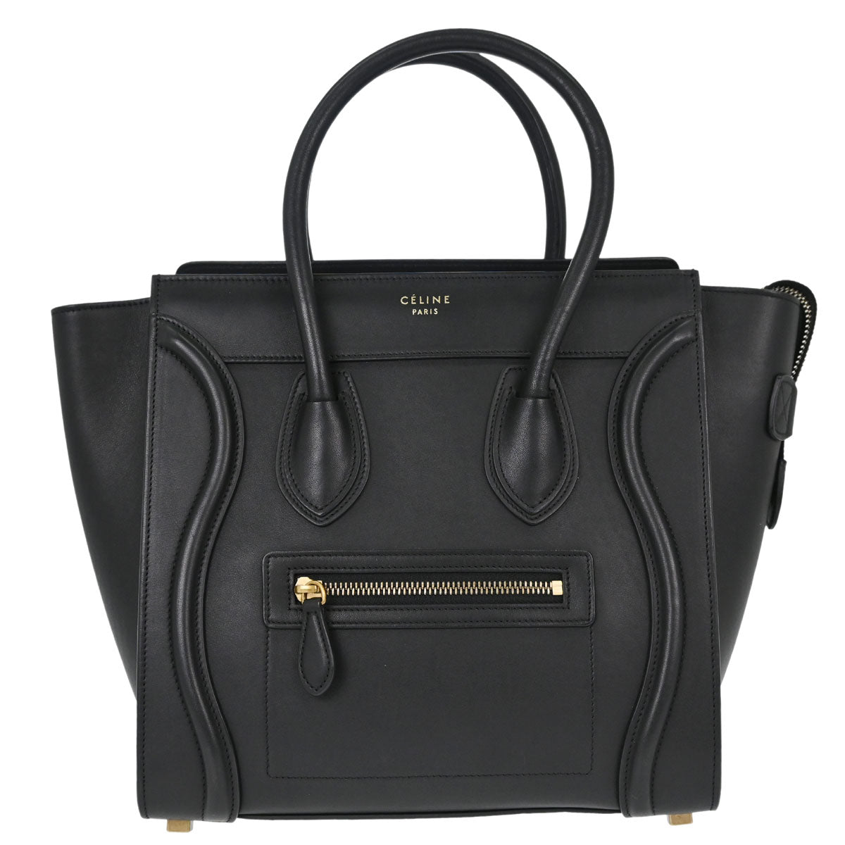 Celine Black Luggage Micro Tote Handbag