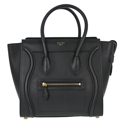 Celine Black Luggage Micro Tote Handbag