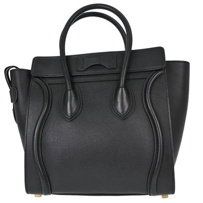 Celine Black Luggage Micro Tote Handbag