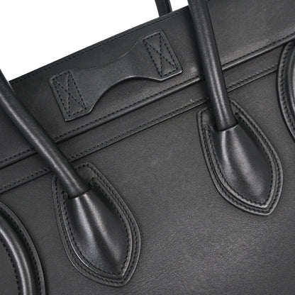 Celine Black Luggage Micro Tote Handbag
